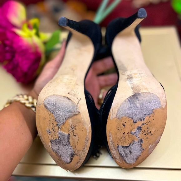 bebe Rhinestone Platform stiletto platform sandals - Picture 6 of 15